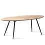 Industrial Wood Coffee Table VALBOARD OVAL