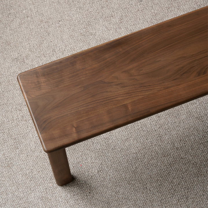 Scandinavian wood dining bench axel size charts.