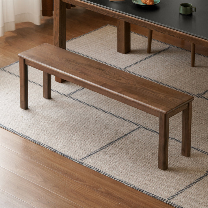 Scandinavian wood dining bench axel color swatches.