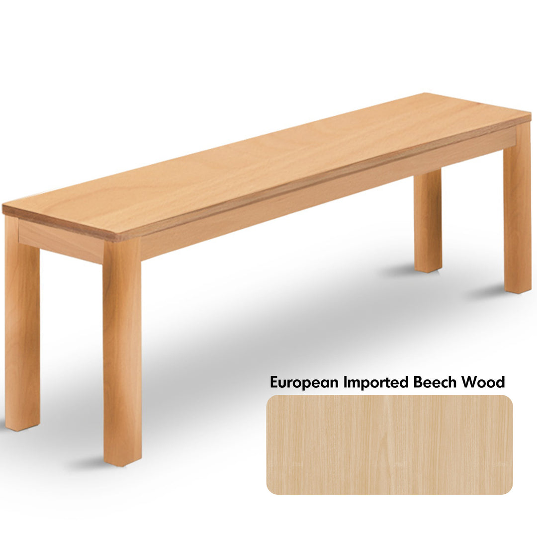 Scandinavian Wood Dining Bench BRICO