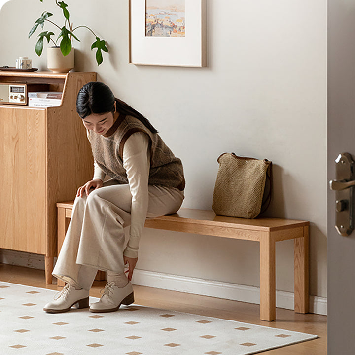 Scandinavian Wood Dining Bench BRICO