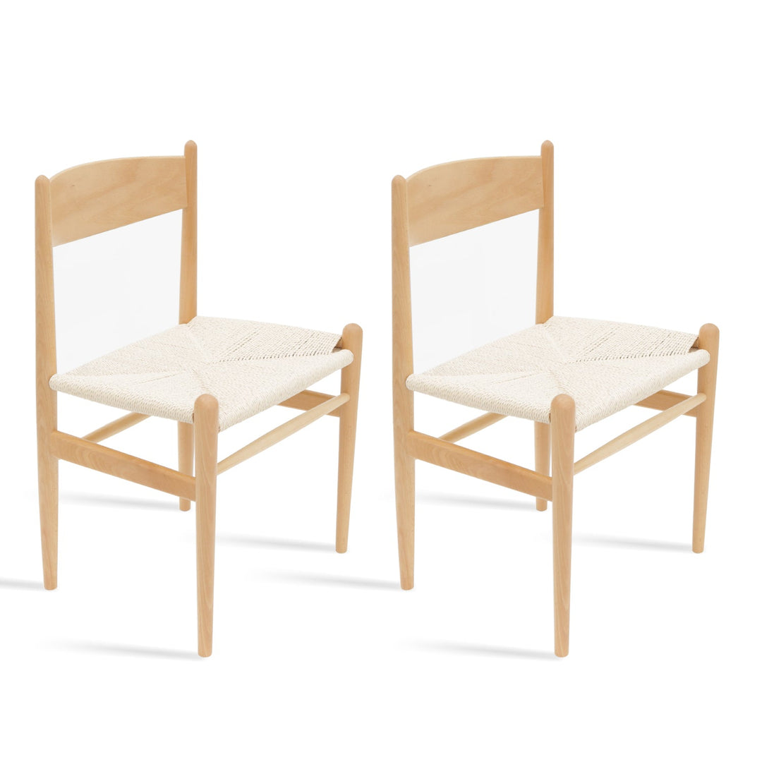 Scandinavian wood dining chair 2pcs set dune detail 5.