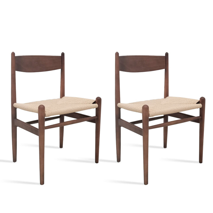 Scandinavian wood dining chair 2pcs set dune detail 6.