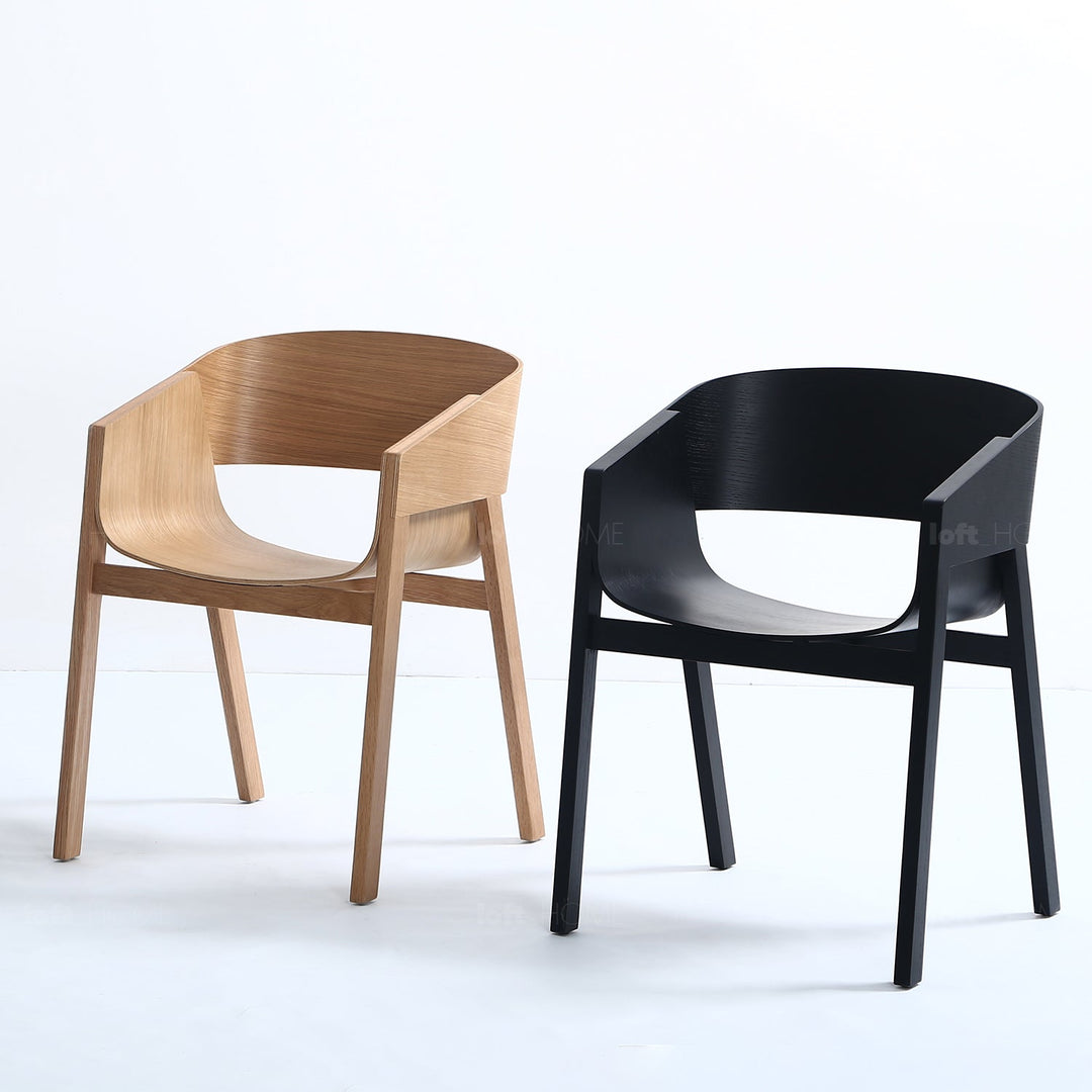 Scandinavian wood dining chair 2pcs set flair in real life style.