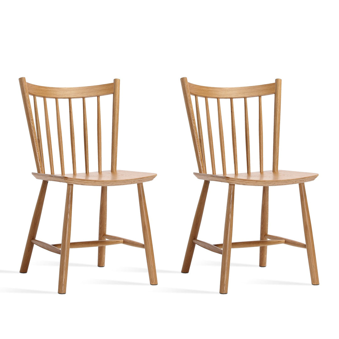 Scandinavian wood dining chair 2pcs set noble detail 15.