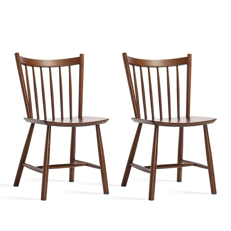 Scandinavian wood dining chair 2pcs set noble detail 16.