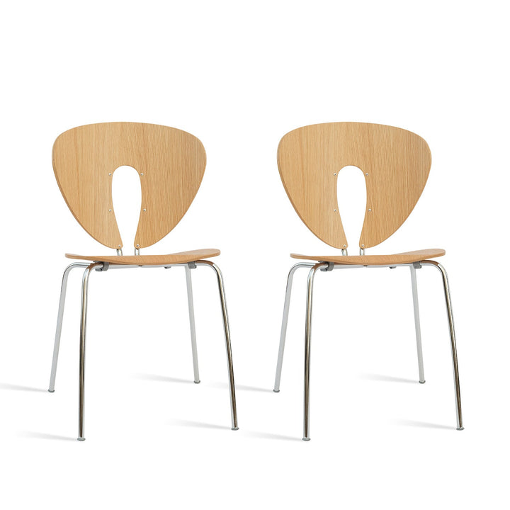 Scandinavian wood dining chair 2pcs set orbit detail 9.