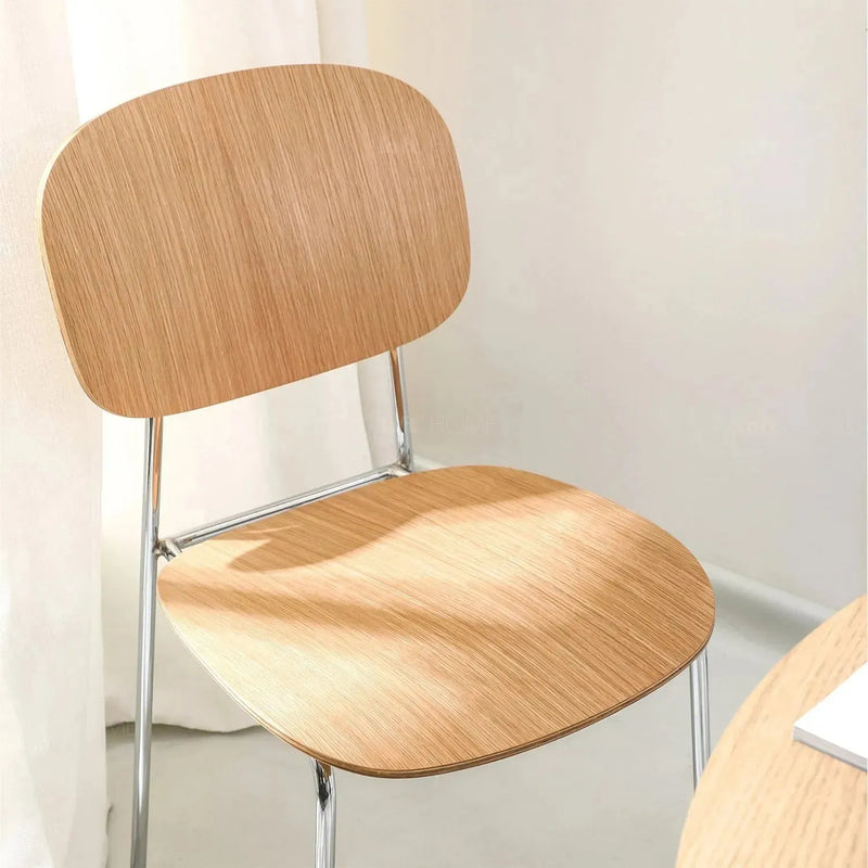 Bauhaus wood dining chair co material variants.