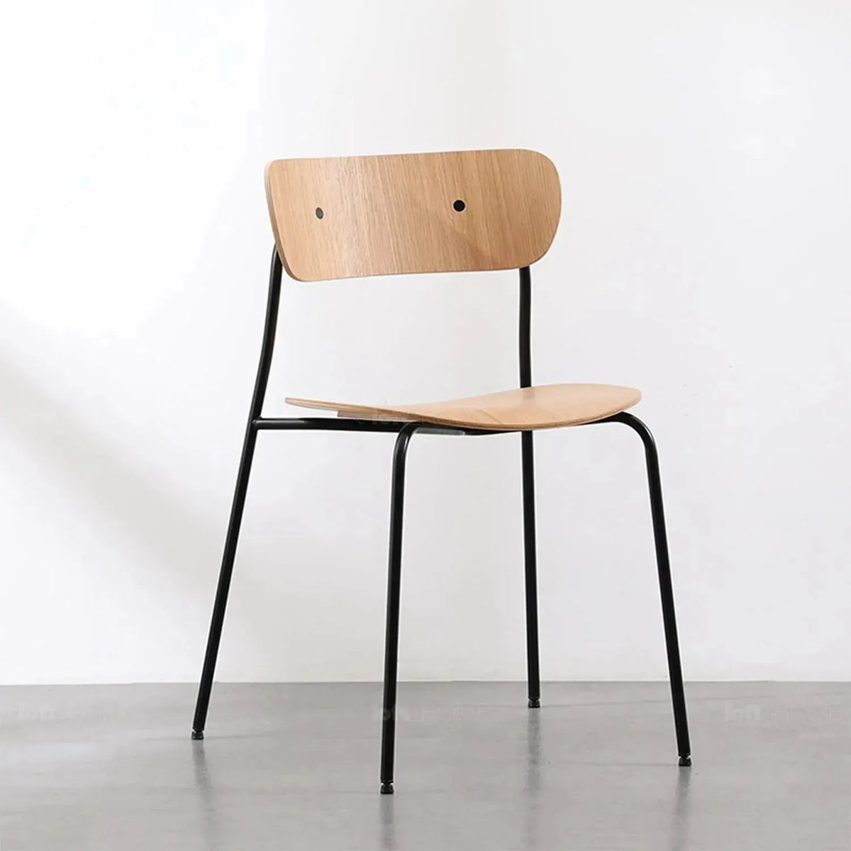 Bauhaus wood dining chair pavilion av1 in real life style.
