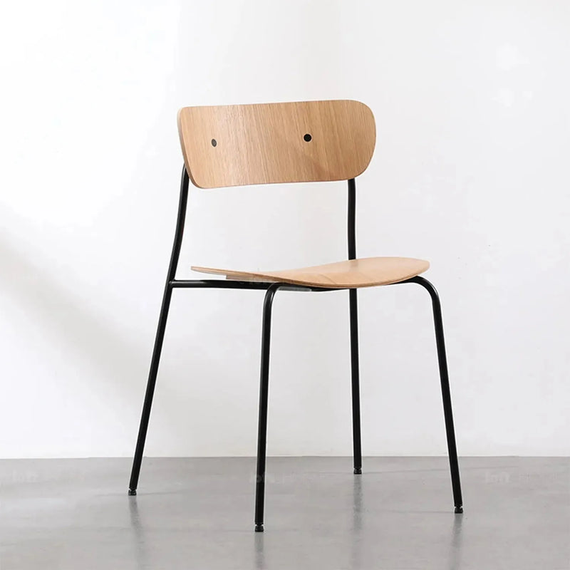 Bauhaus wood dining chair pavilion av1 in real life style.