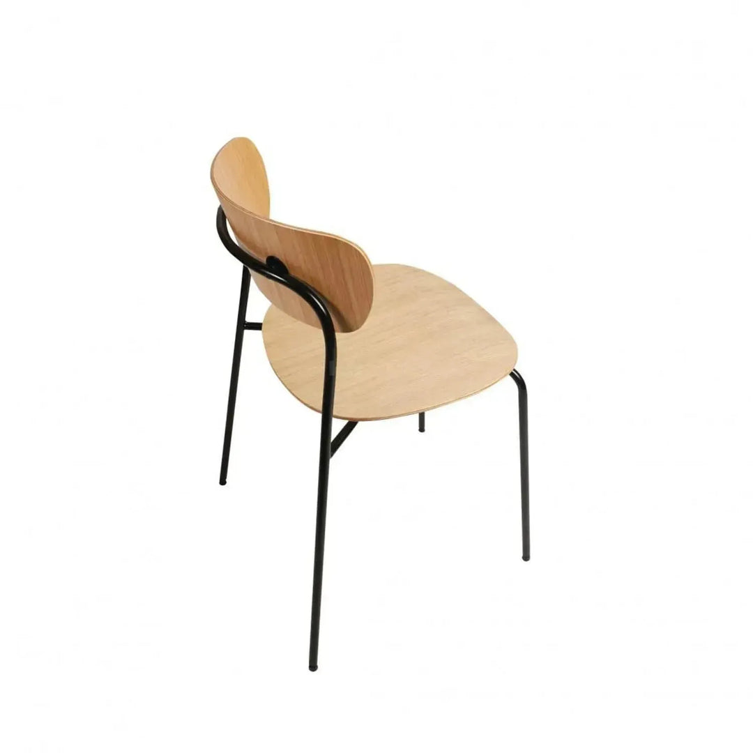 Industrial wood dining chair pavilion av1 in still life.