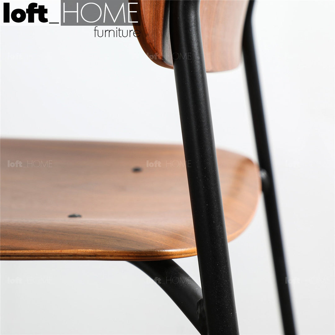 Scandinavian wood dining chair tambo with context.