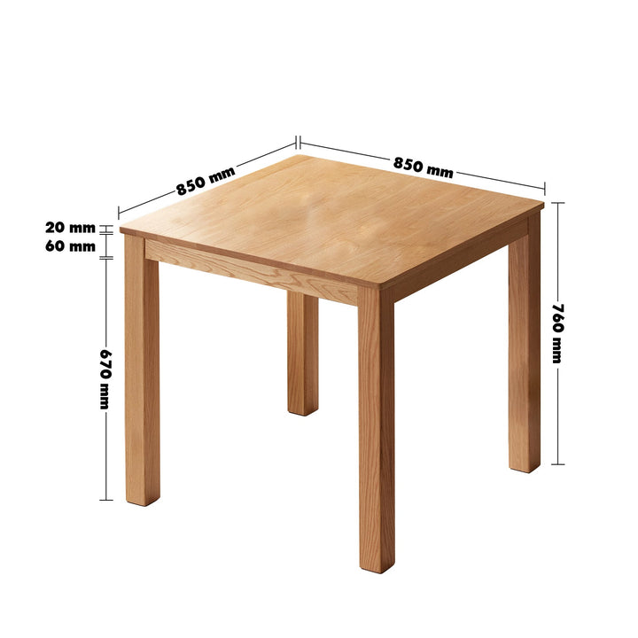 Scandinavian Wood Dining Table OAK SQUARE