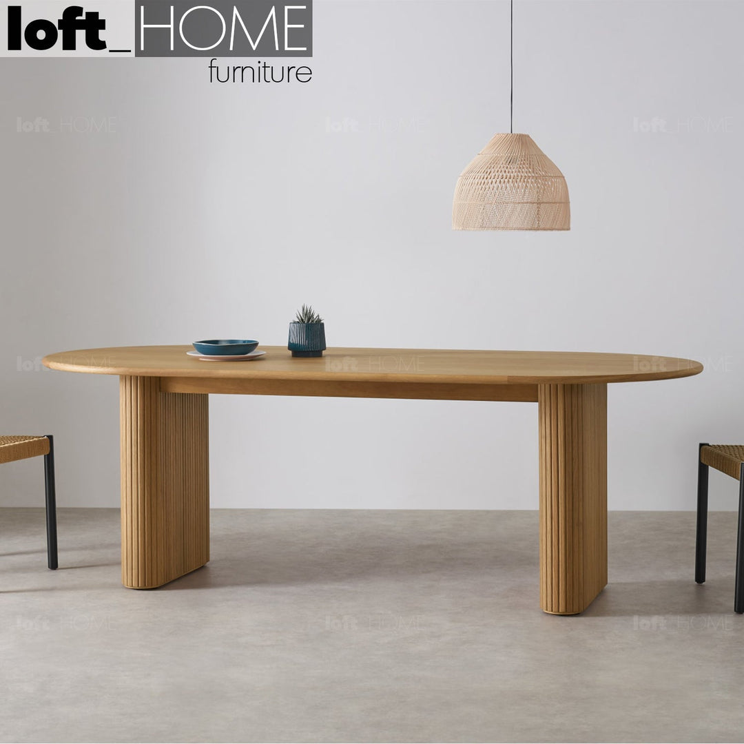 Scandinavian wood dining table tambo primary product view.