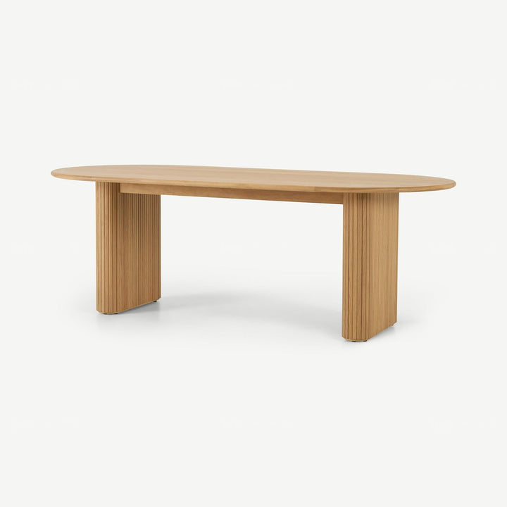 Scandinavian wood dining table tambo material variants.