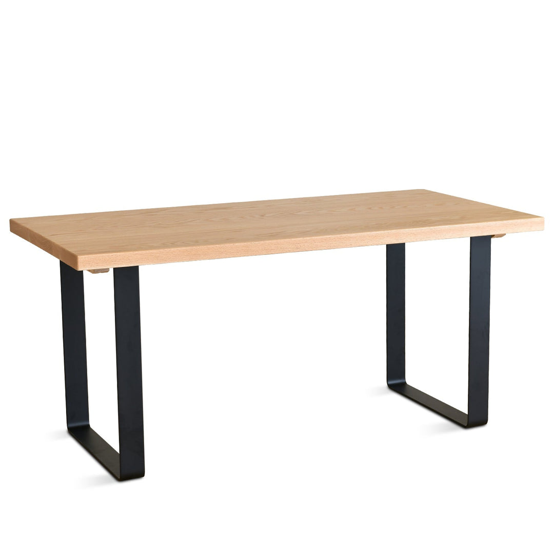 Scandinavian wood dining table u shape oak detail 12.
