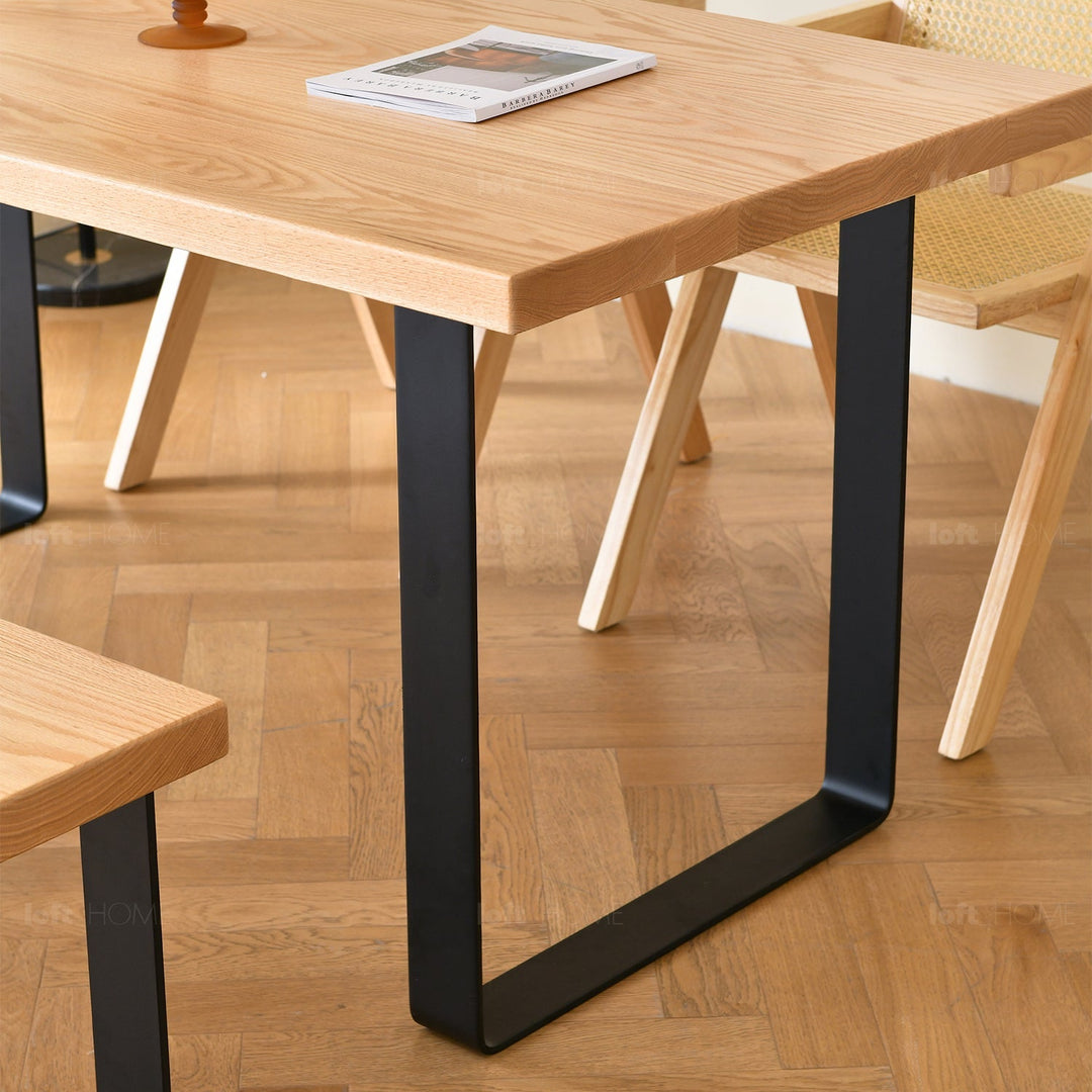 Scandinavian wood dining table u shape oak situational feels.