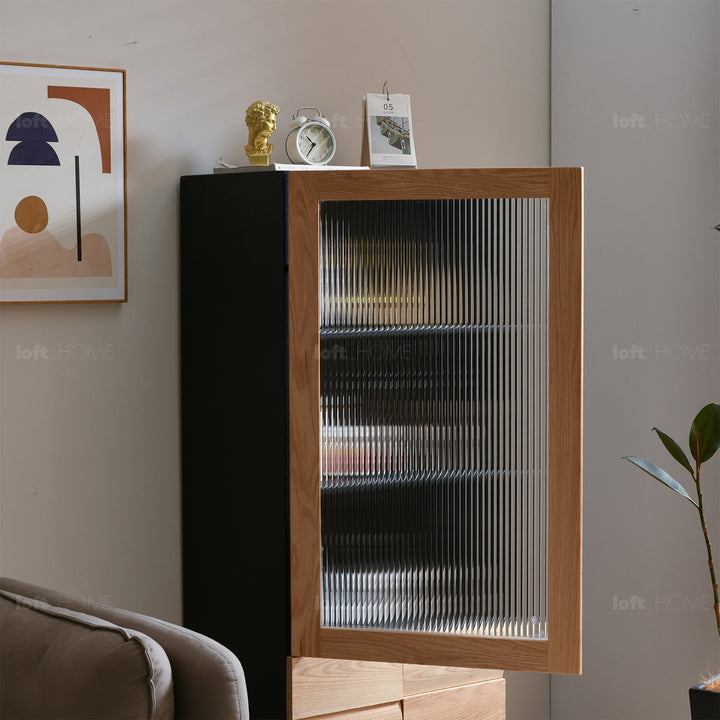 Scandinavian wood display shelf variation conceptual design.
