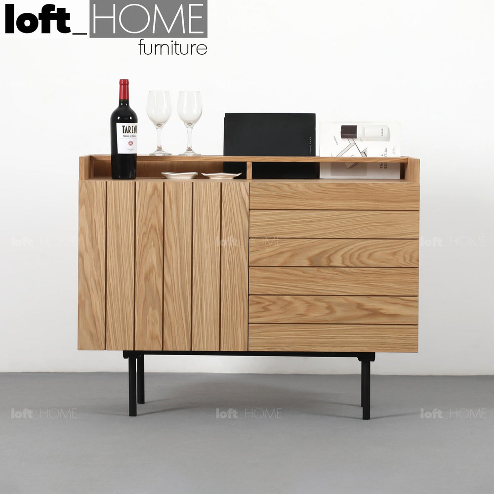 Scandinavian wood drawer cabinet lumi s primary product view.