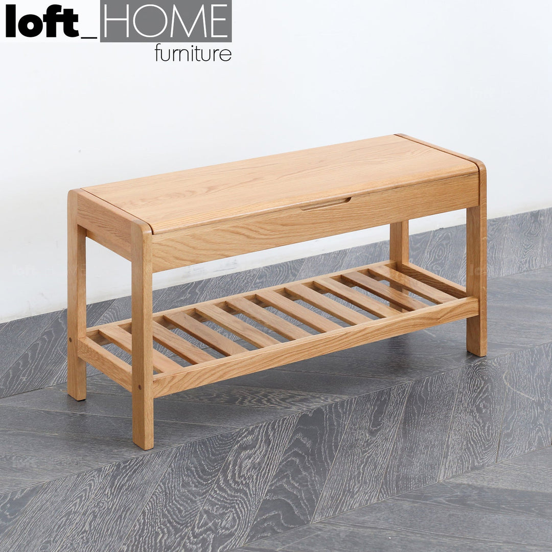 Scandinavian wood footstool norway primary product view.