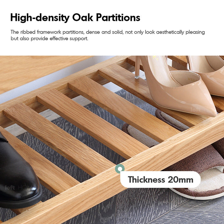 Scandinavian wood footstool norway in close up details.