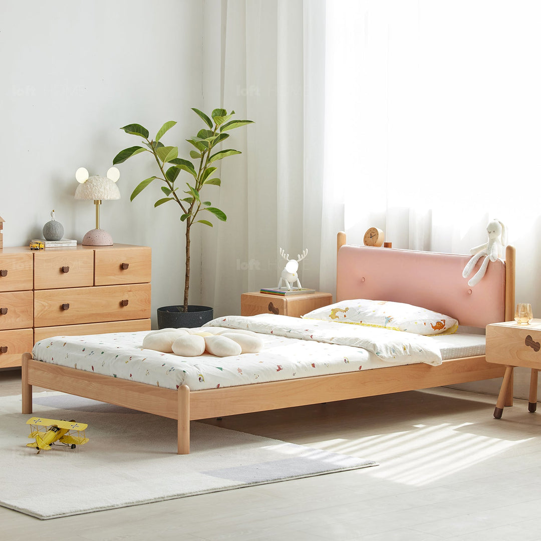 Scandinavian wood kids bed sweet in real life style.