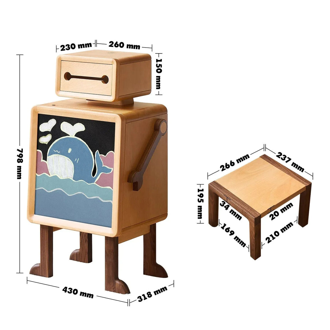 Scandinavian wood kids side table robo size charts.