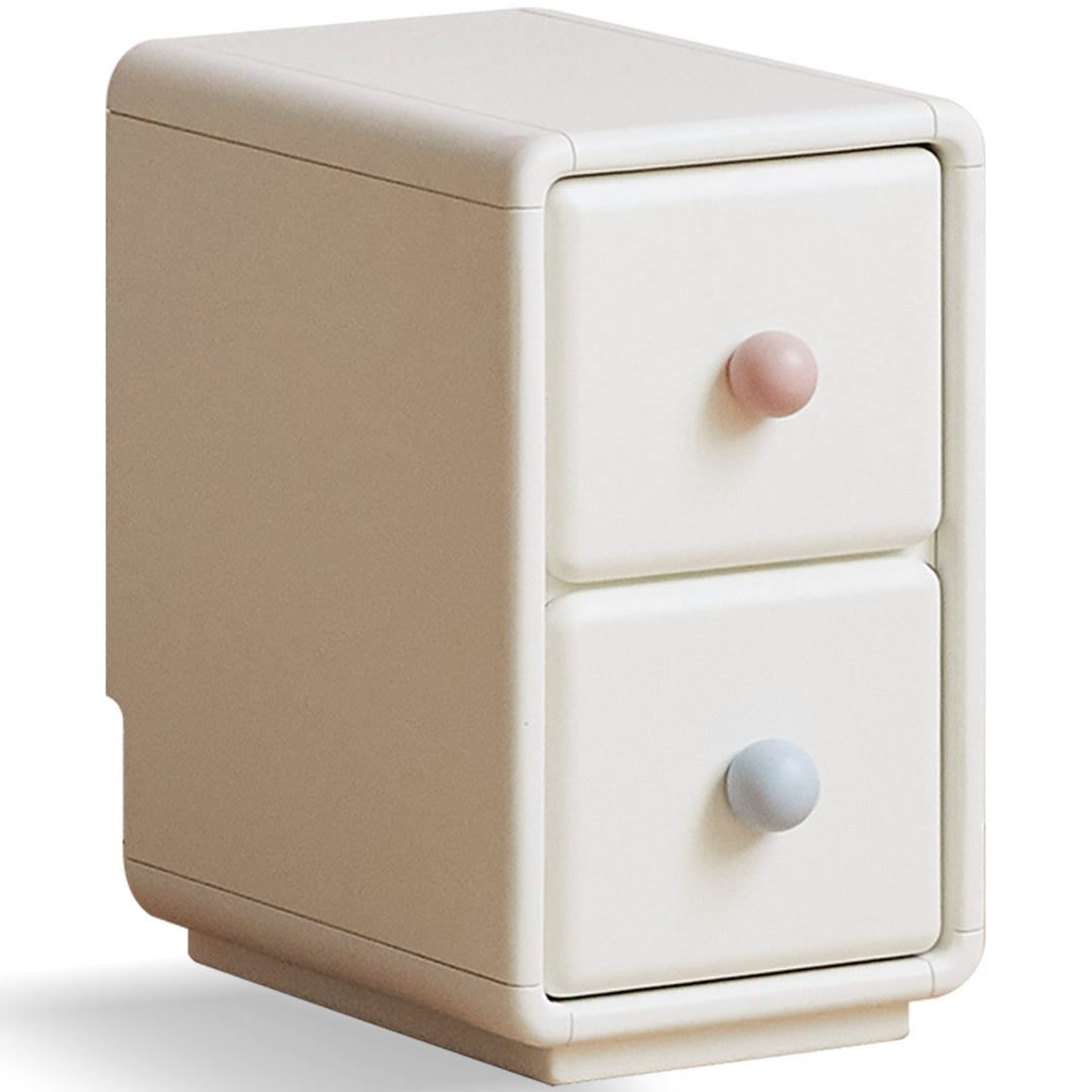 Scandinavian wood kids side table yunae layered structure.