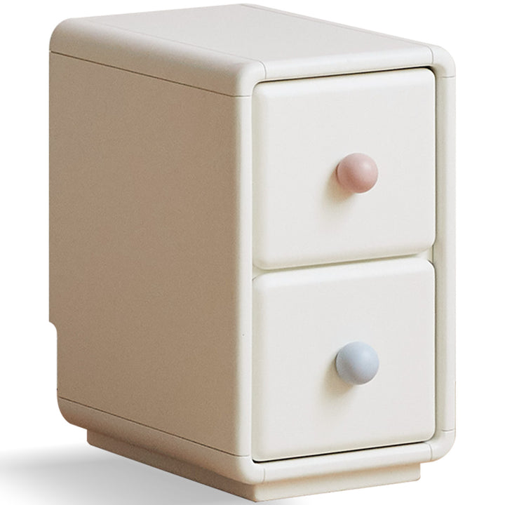 Scandinavian wood kids side table yunae layered structure.