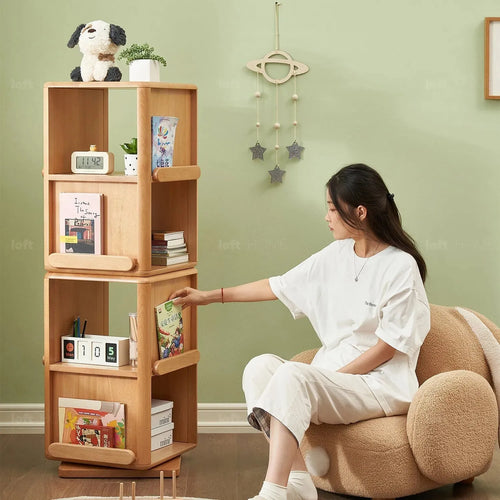 Scandinavian Wood Kids Swirling Bookshelf SNUG Good to Know Preview-1