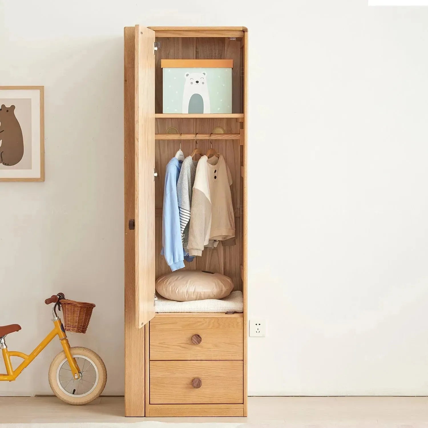 Scandinavian Wood Kids Wardrobe PACMAN LOFT HOME