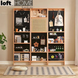 Scandinavian wood display shelf chic slim primary product view.