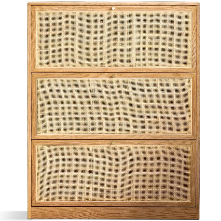 Scandinavian Wood Shoe Cabinet VINE WEAVE