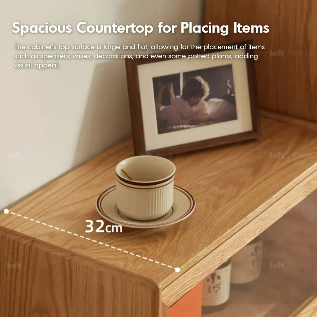 Scandinavian wood side cabinet winston in still life.