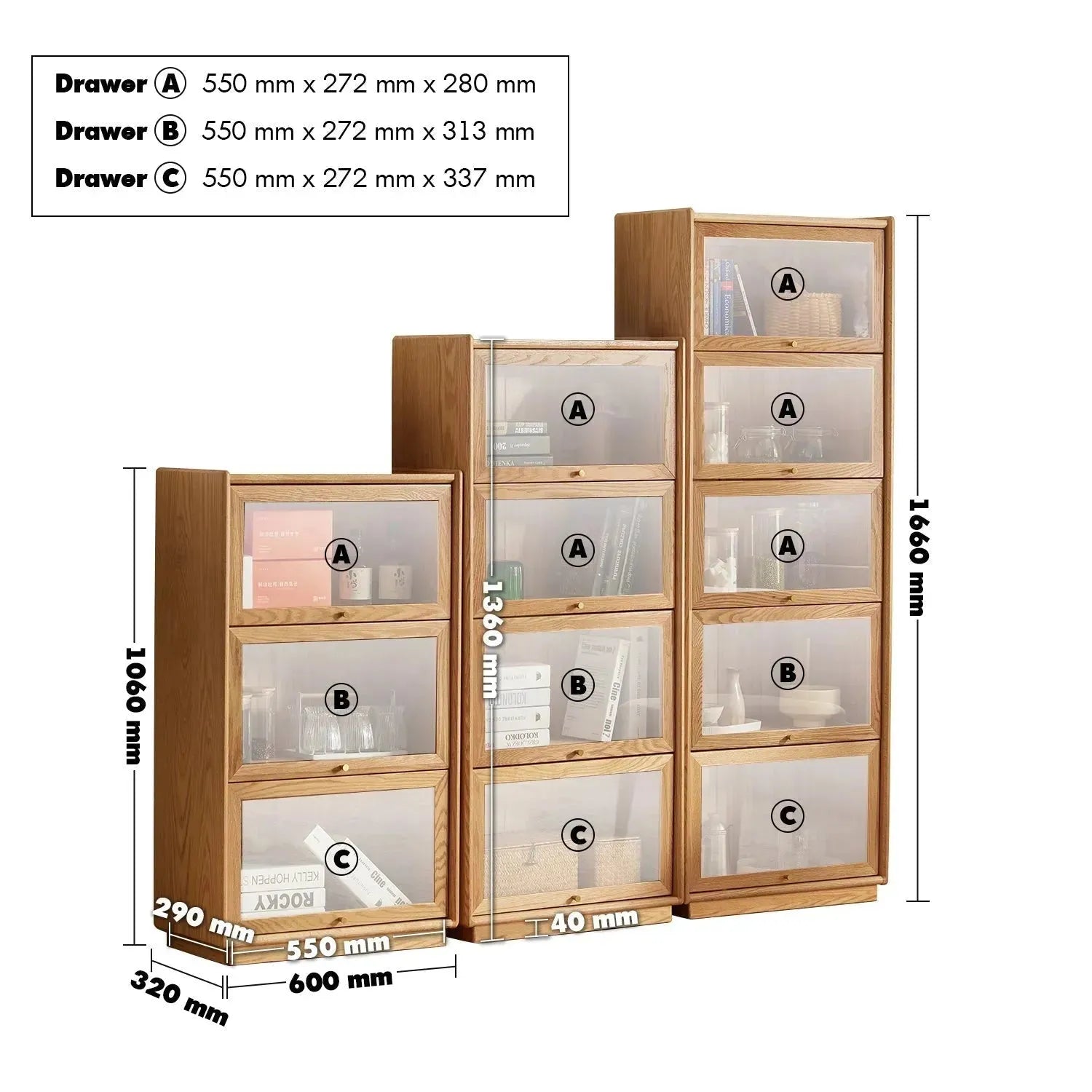 Scandinavian wood side cabinet winston size charts.