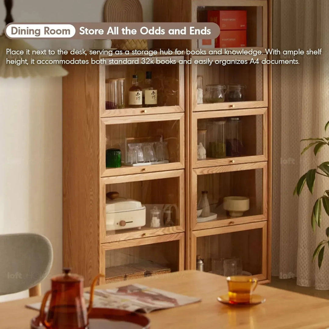 Scandinavian wood side cabinet winston with context.