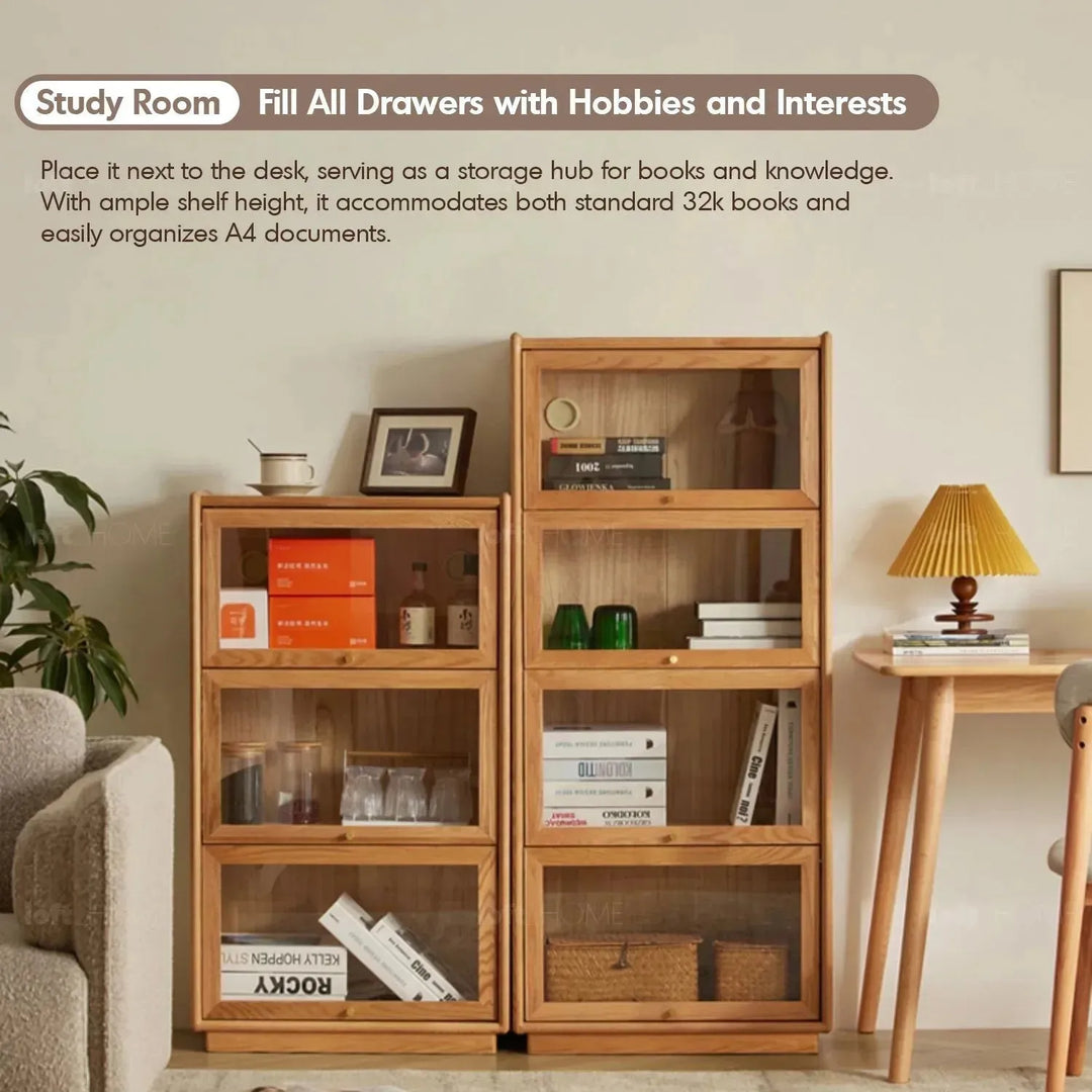 Scandinavian wood side cabinet winston in real life style.