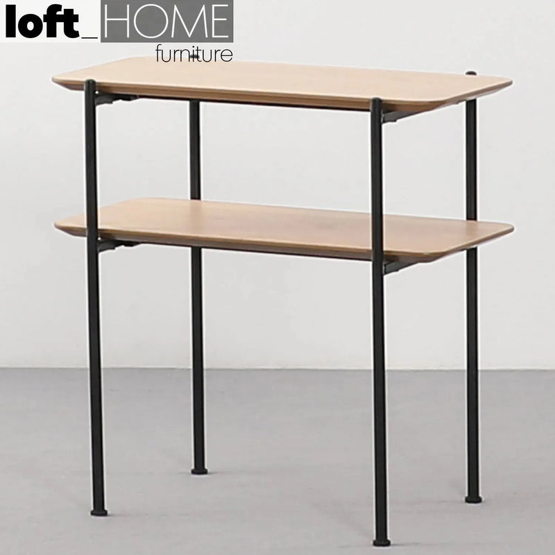 Bauhaus wood side table carlos primary product view.
