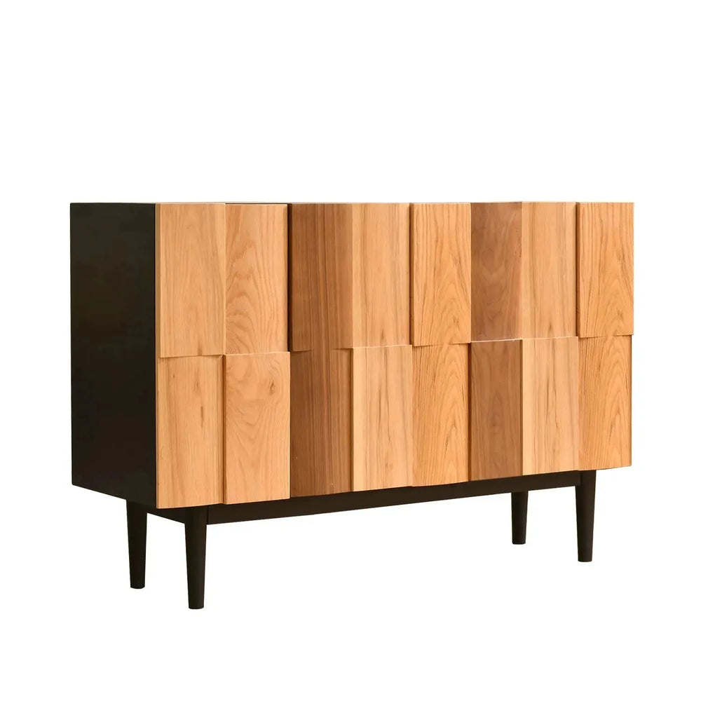 Scandinavian wood storage cabinet variation 1 conceptual design.