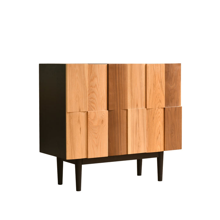 Scandinavian wood storage cabinet variation 1 conceptual design.