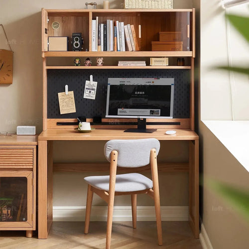 Scandinavian Wood Extendable Study Table With Shelf CORNER Good to Know Preview-1