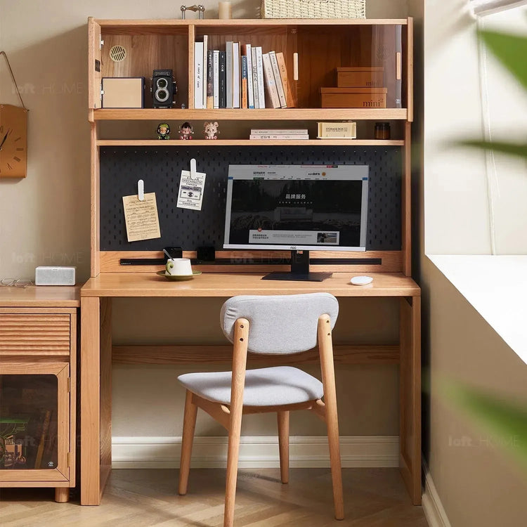 Scandinavian Wood Extendable Study Table With Shelf CORNER Good to Know Preview-1