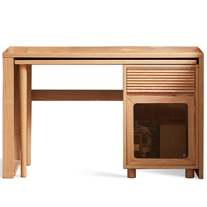 Scandinavian wood study desk corner detail 15.