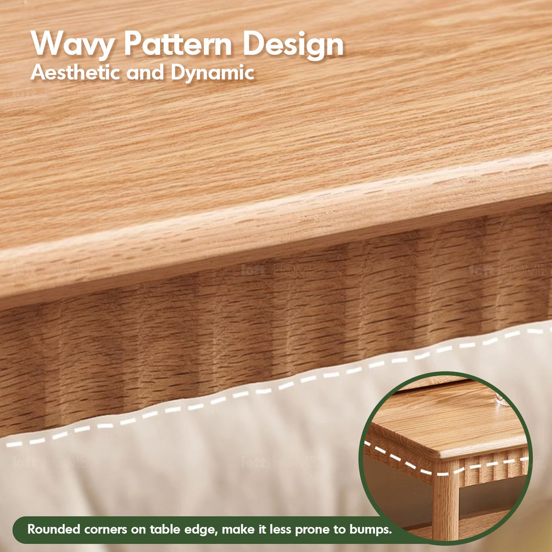 Scandinavian wood study desk twin layer in details.