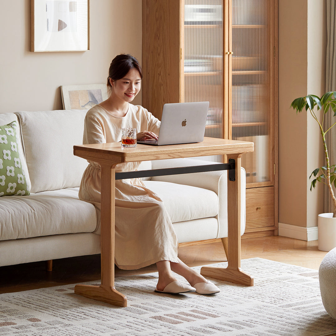 Scandinavian wood study table kangaroo primary product view.