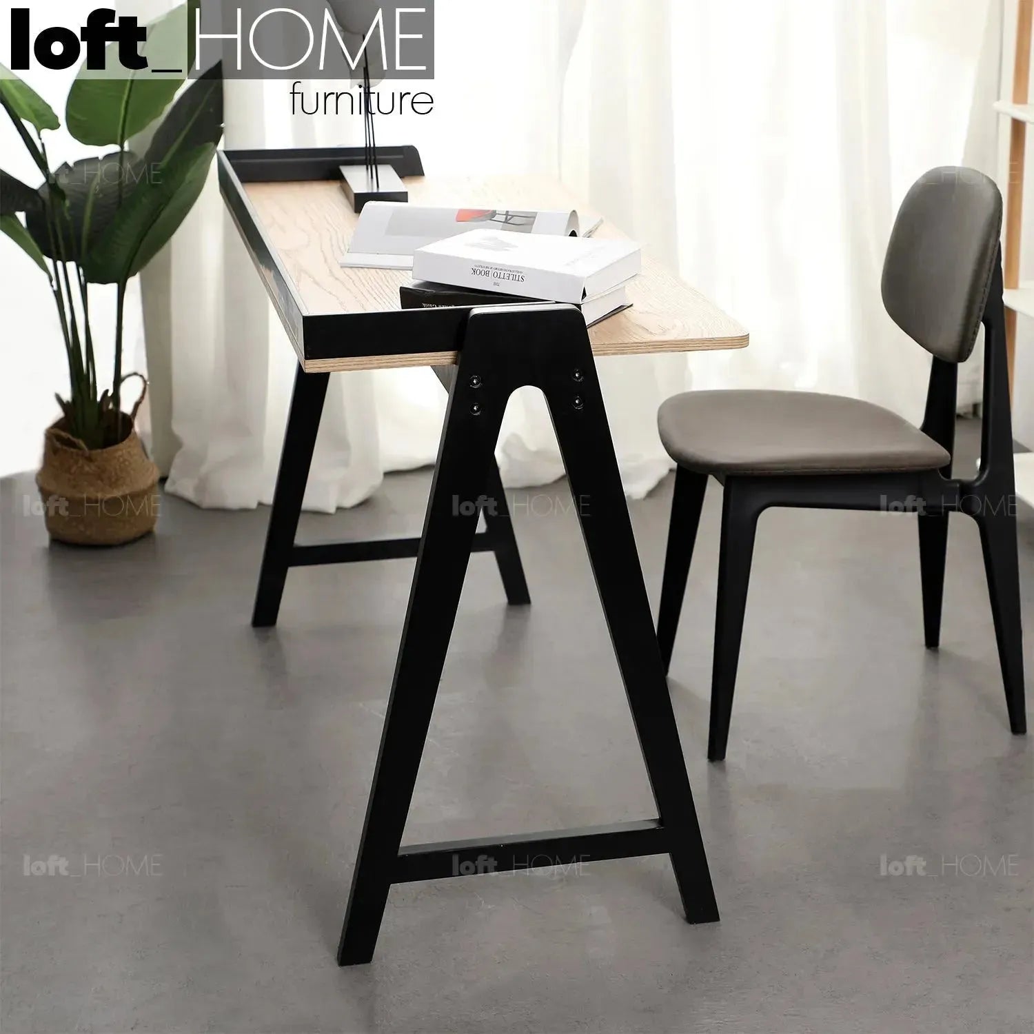 Scandinavian Wood Study Table KOMPAS – LOFT HOME