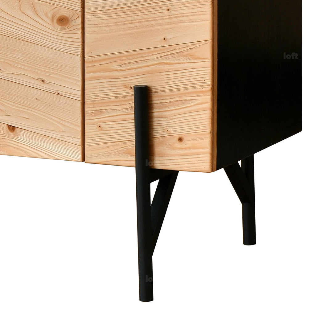Scandinavian wood tv console 4 doors chevron conceptual design.