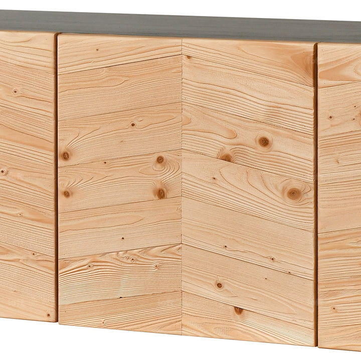 Scandinavian wood tv console 4 doors chevron situational feels.