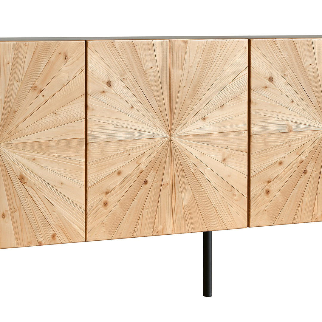 Scandinavian wood tv console 4 doors radial situational feels.