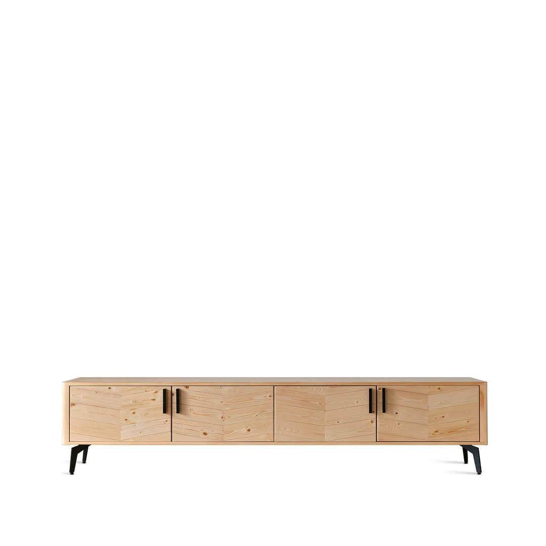 Scandinavian wood tv console chevron 2 conceptual design.